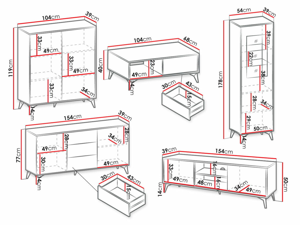Wohnzimmer-Sets Alelmo 106