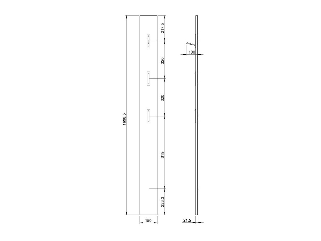Gestell Cirsale 100 (Weiß)