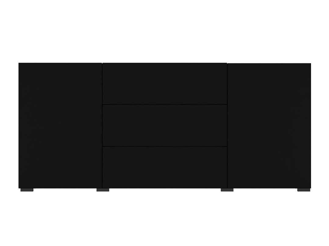 Kommoden Revmiru 103 (Schwarz + Wotan Eiche)