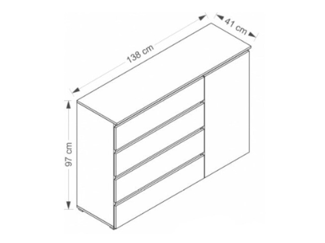Kommoden Cirdora 104 (Riviera eichenholzoptik)