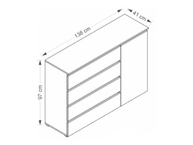 Kommoden Cirdora 104 (Weiß)