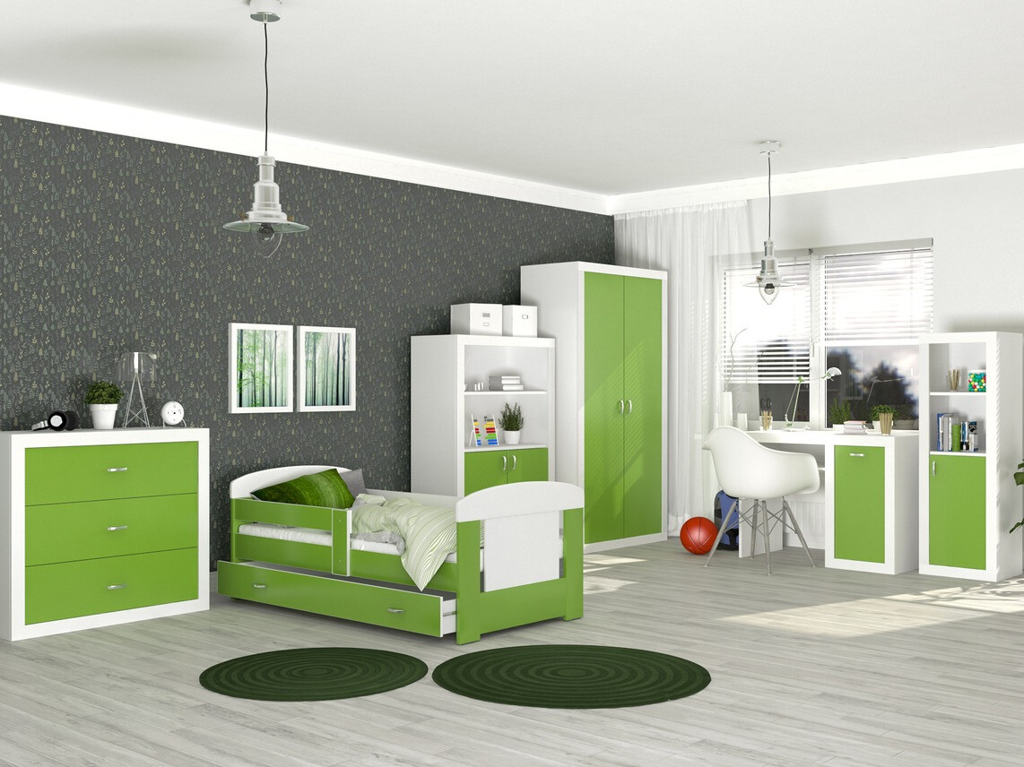 Bürotisch Tentive 102 (Weiß + Grün)