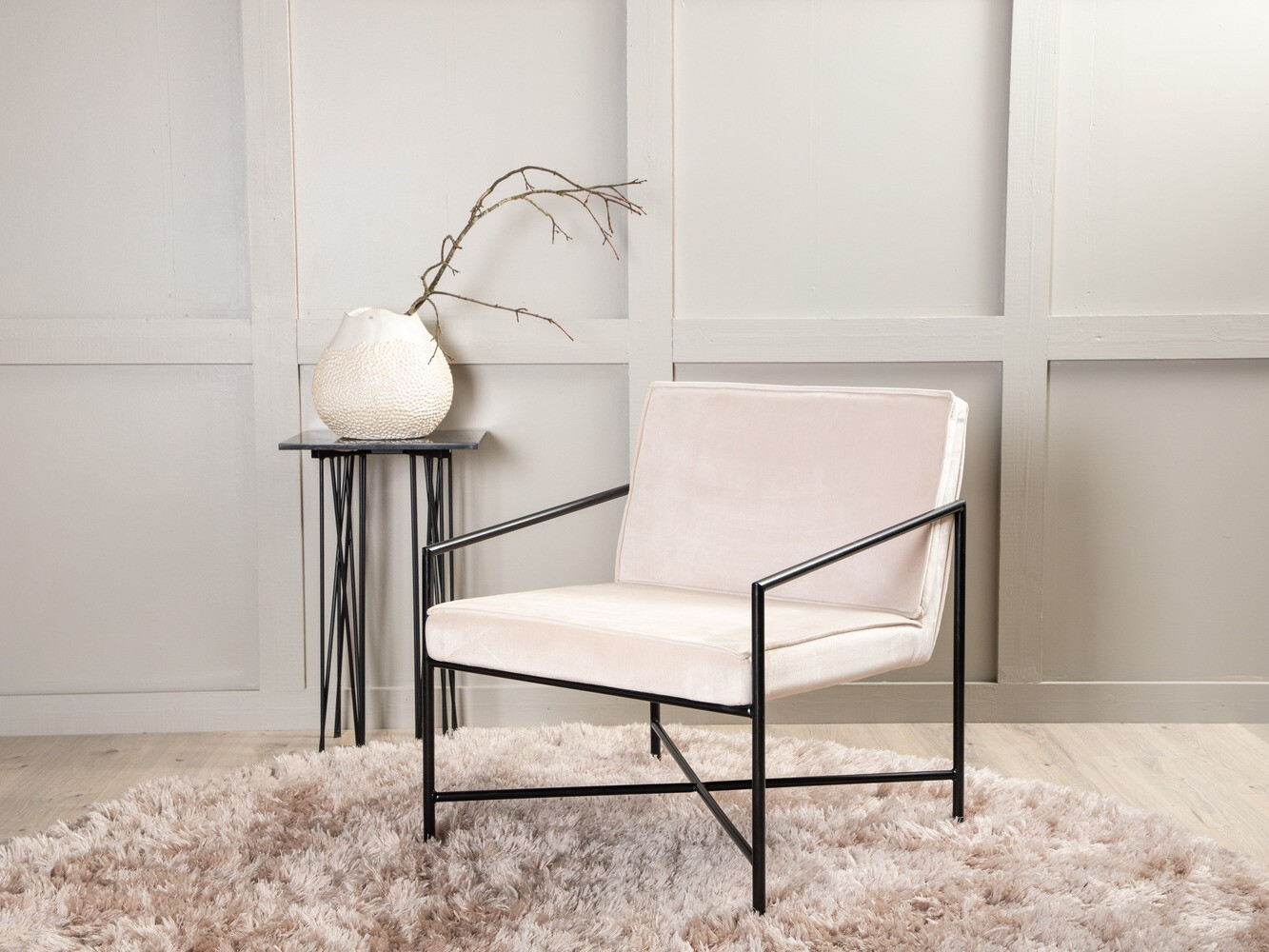 Sessel Dallas 1707 (Beige +Schwarz)