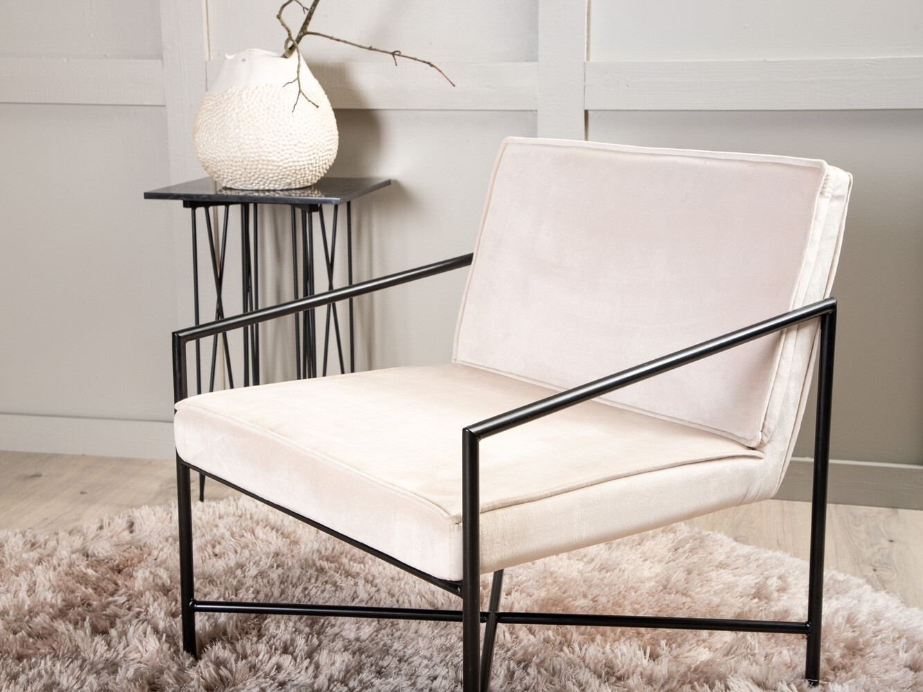 Sessel Dallas 1707 (Beige +Schwarz)