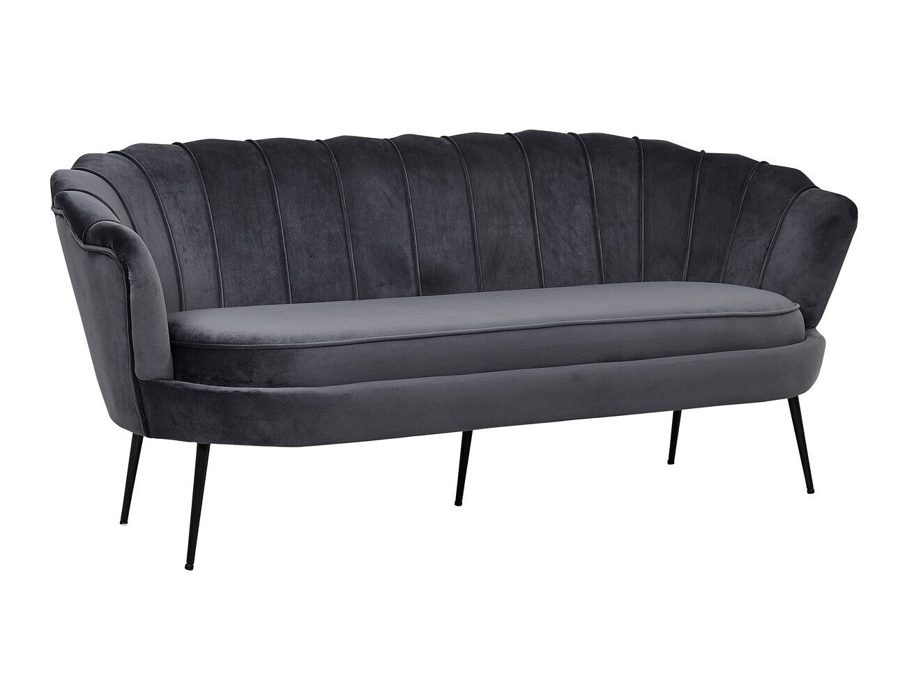 Sofa Dallas 2917 (Dunkelgrau + Schwarz)