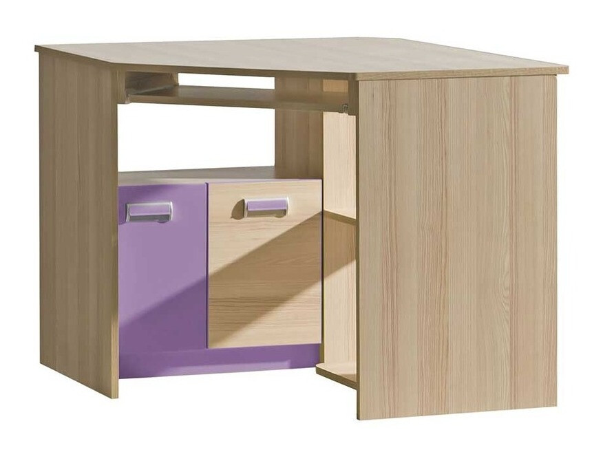 Eckschreibtisch Ophmora 110 (Asche + Lila)