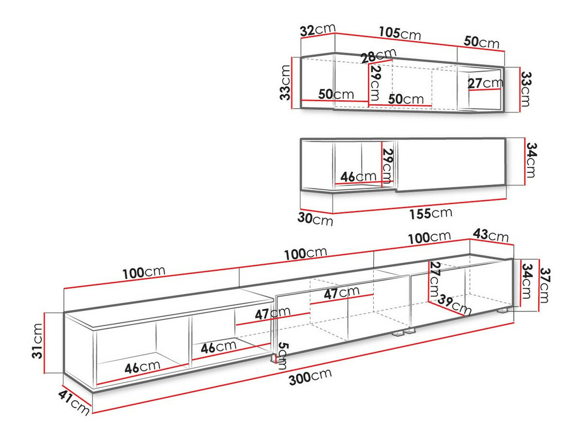 Wohnzimmer-Sets Remus XXV (Schwarz + Schwarz glänzend + Artisan Eichenholzoptik)