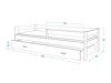 Bett Aurora 125 (Grau)