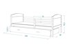 Bett Aurora 128 (Grau)