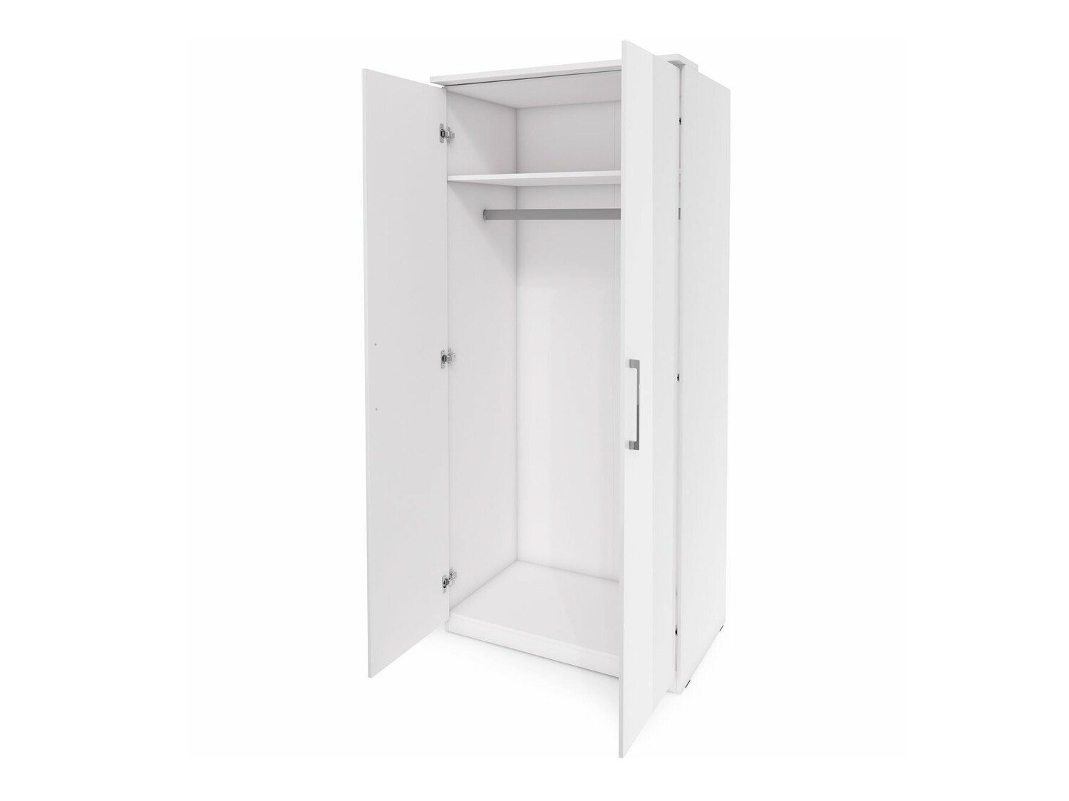 Kleiderschrank Tenodea 107 (Artisan Eichenholzoptik + Weiß glänzend)