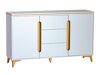 Kommoden Ogden H103 (Weiß + Helles Holz)