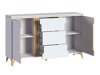 Kommoden Ogden H103 (Weiß + Helles Holz)