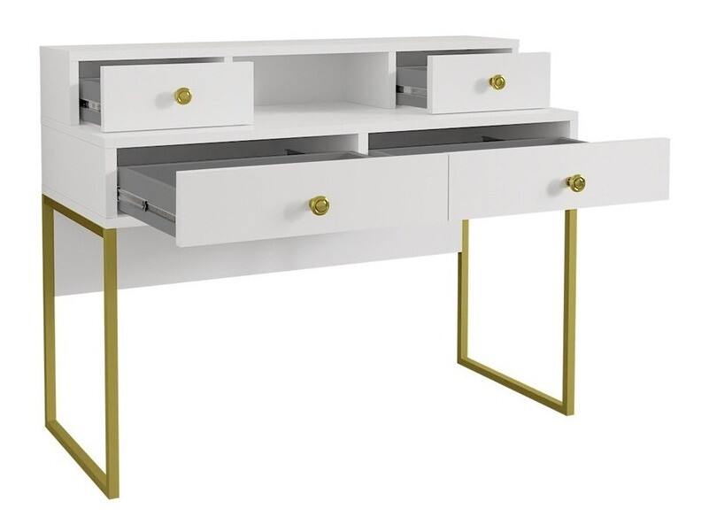 Konsolentisch Austin 265 (Weiß + Gold)