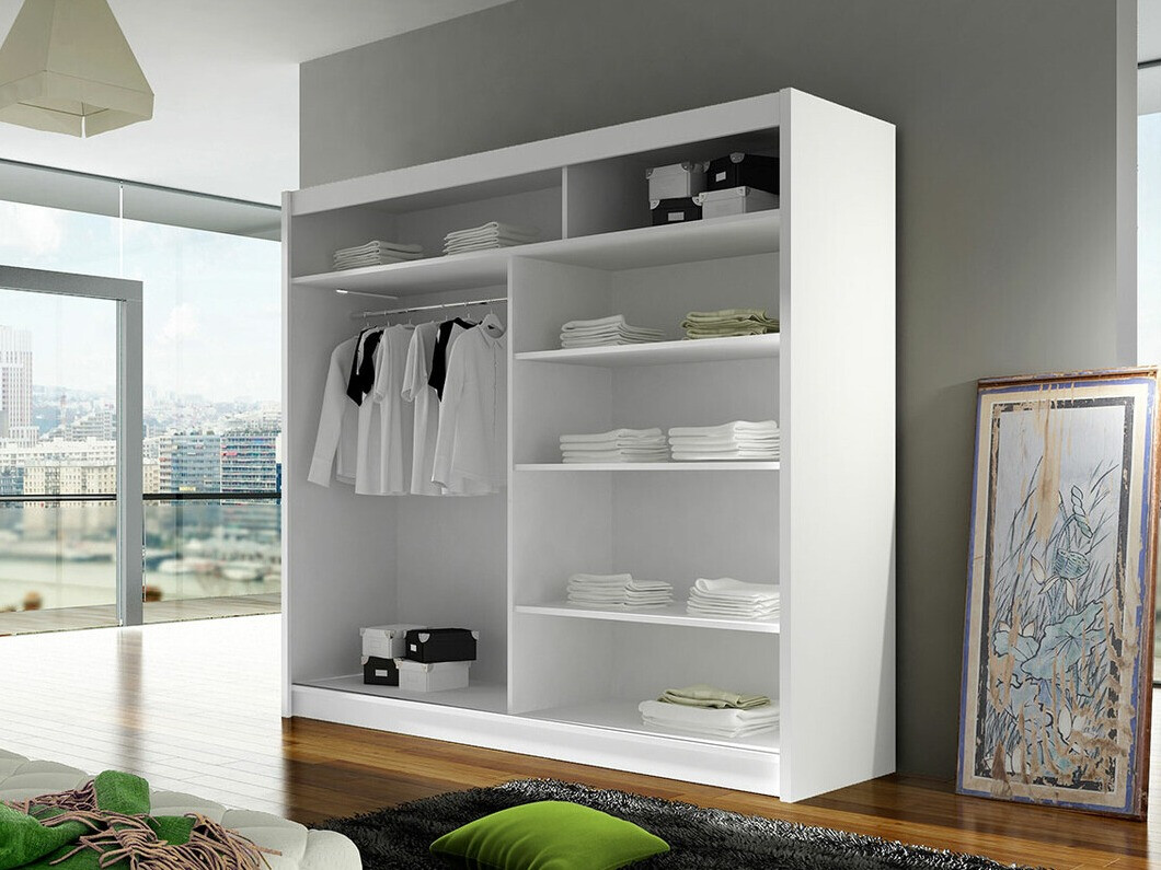 Kleiderschrank Closico Cavaris III (Schwarz + Artisan Eichenholzoptik)