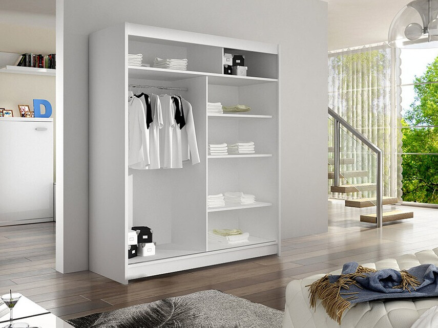 Kleiderschrank Closico Vastor V (Schwarz + Artisan Eichenholzoptik)