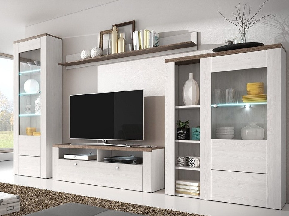 Wandregal Salelbo 101 (Sibu-Lärche + Trüffel eichenholzoptik)