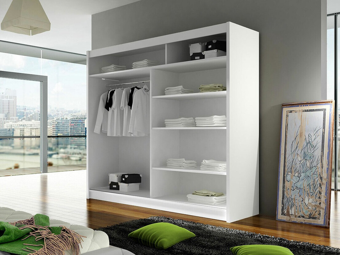 Kleiderschrank Closico Cavaris IV (Schwarz + Artisan Eichenholzoptik)