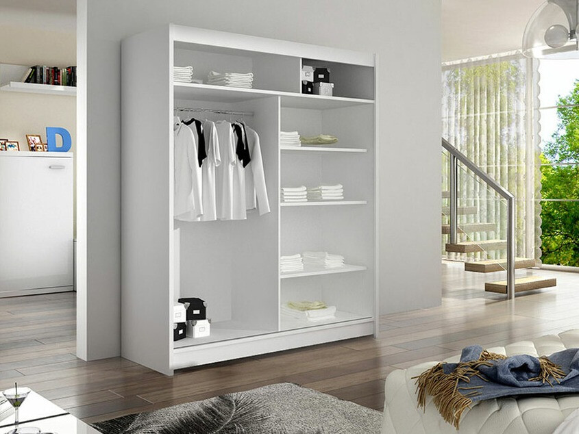 Kleiderschrank Closico Salvor I (Weiß + Artisan Eichenholzoptik)