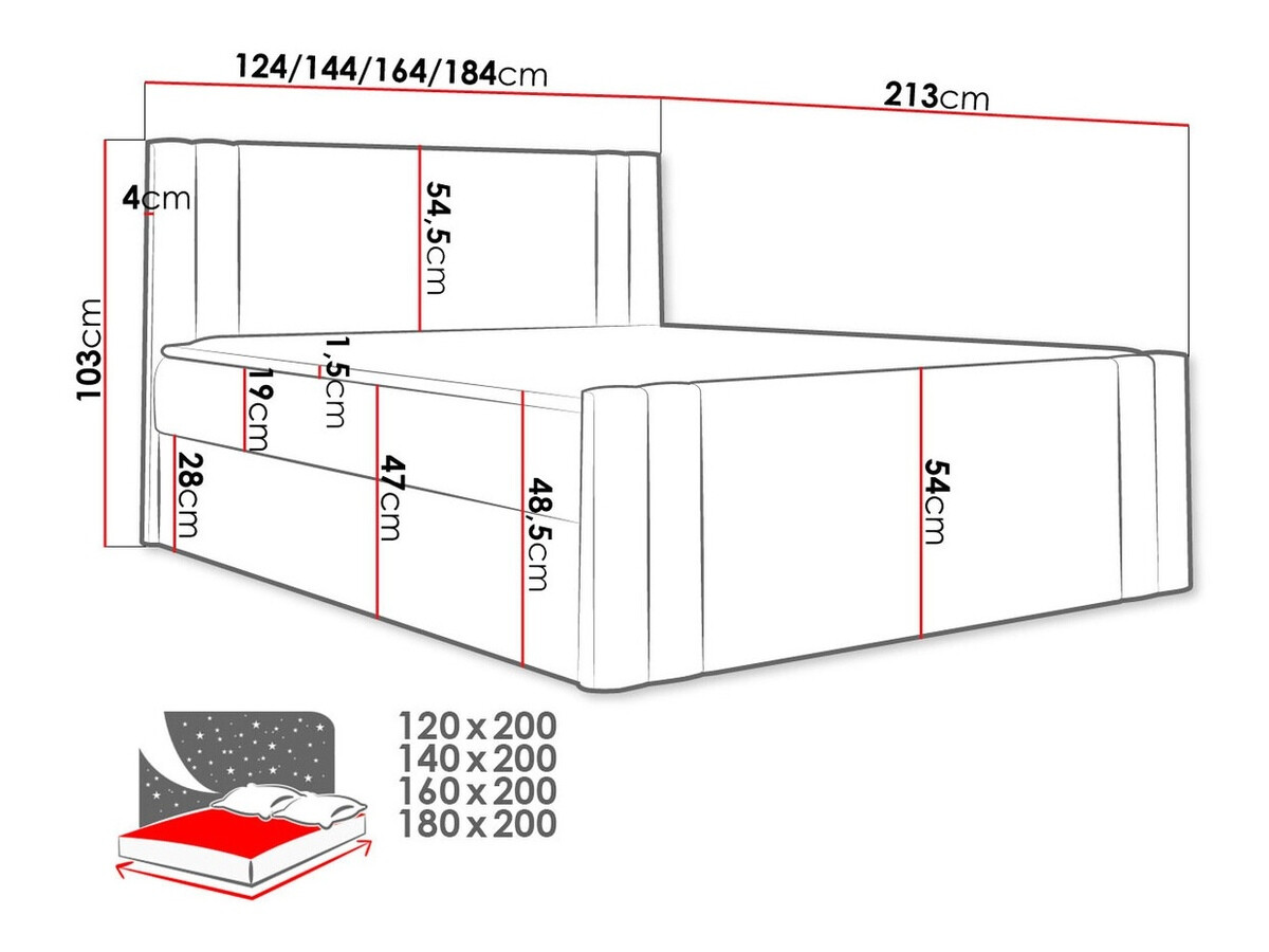 Boxspringbett Mel (Amor Velvet 4304)