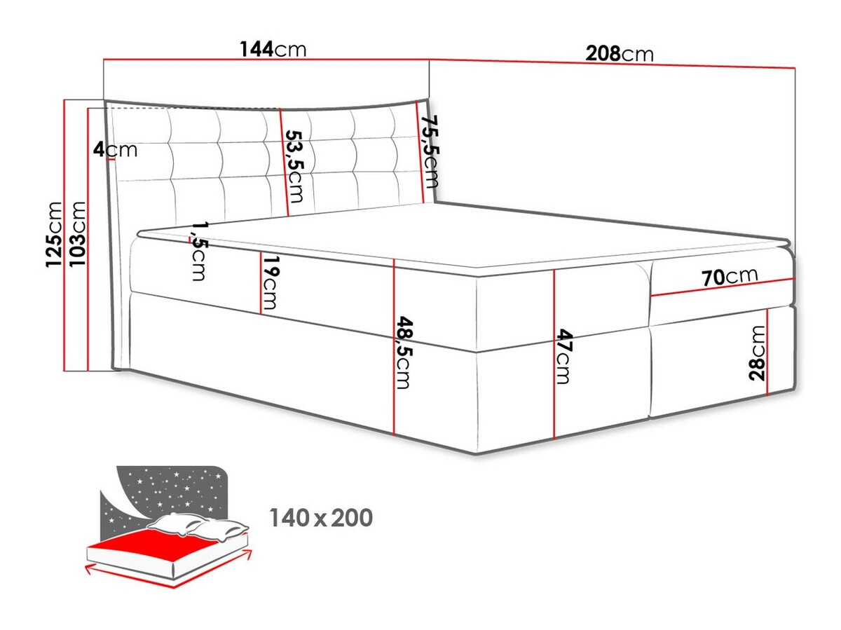 Boxspringbett Insula (Kronos 07)