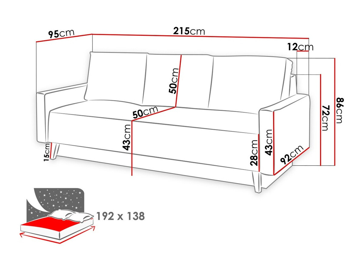 Schlafsofa Delbene 101 (Moric 03)