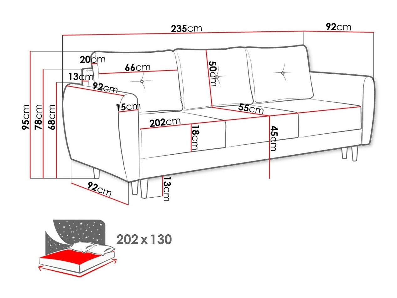 Schlafsofa Muncie 102 (Lux 05)