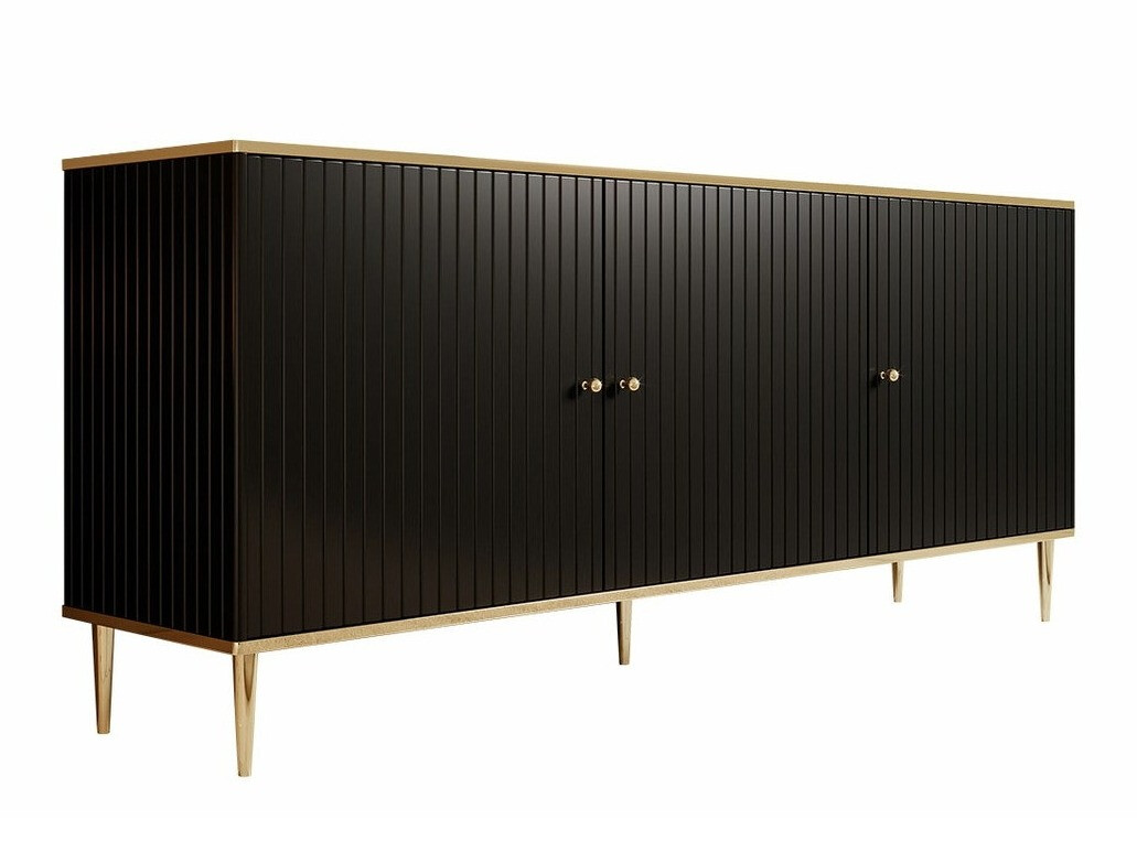 Sideboard Arces (Schwarz + Gold)