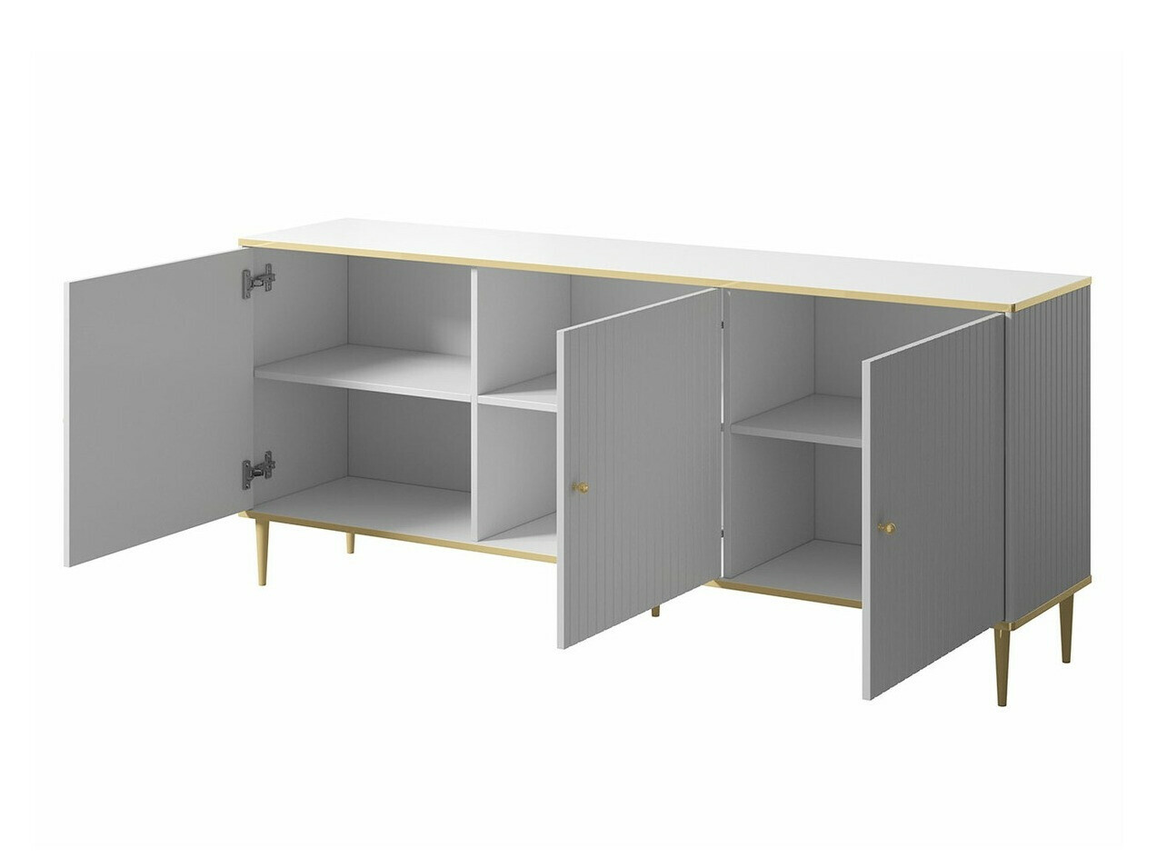 Sideboard Arces (Schwarz + Gold)