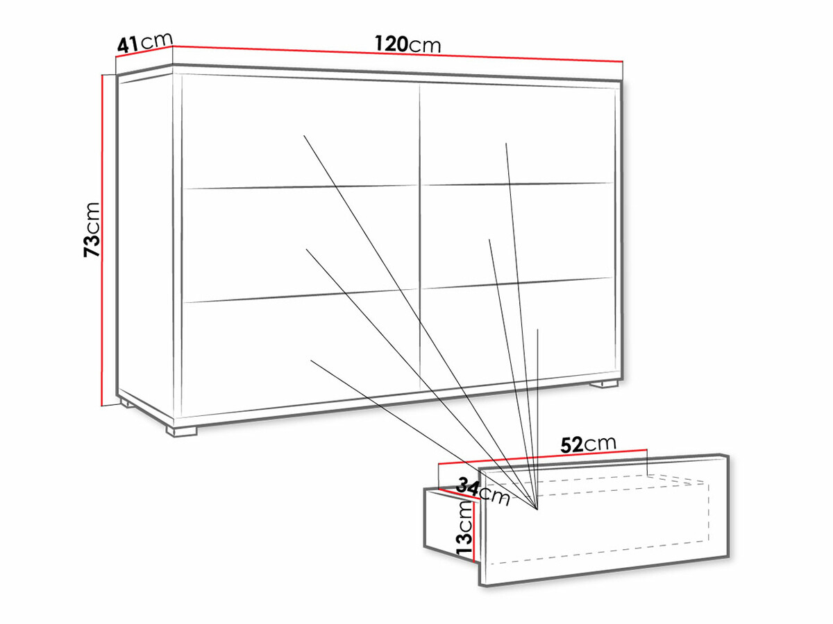 Kommoden Comfivo Tutela II (Weiß)
