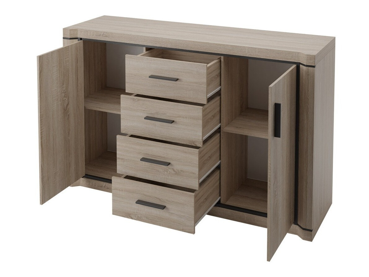 Wohnzimmer-Sets Lorelie 123 (Trüffel eichenholzoptik)