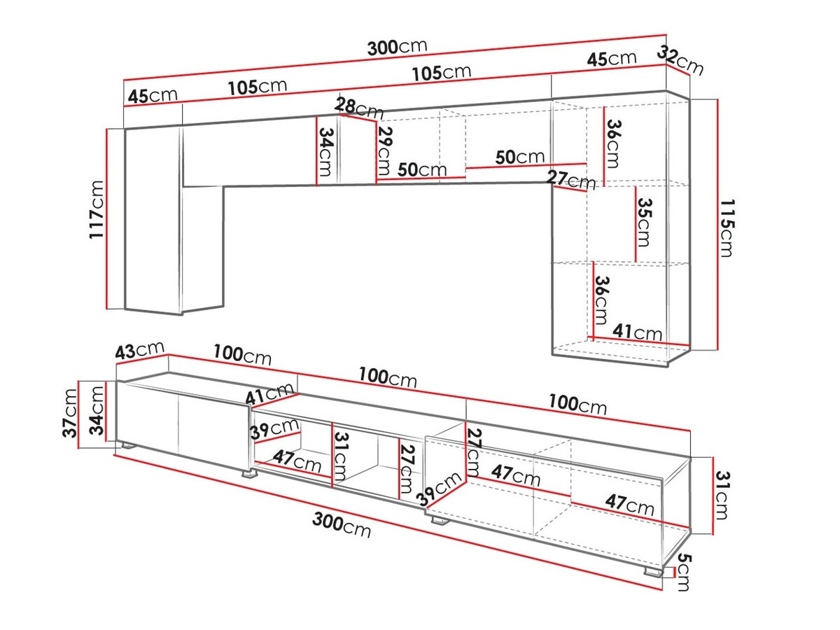 Wohnzimmer-Sets Remus XXIII (Schwarz + Schwarz glänzend + Artisan Eichenholzoptik)