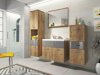 Badezimmer-Set Sarasota 109 (Nussholzoptik + Glanzgrau)