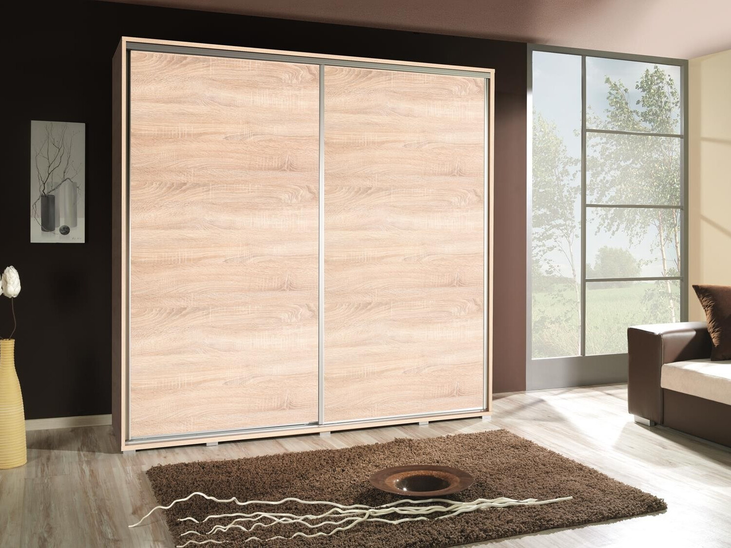 Kleiderschrank Murrieta 101 (Sonoma Eichenholzoptik)