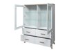 Wohnzimmer-Sets Larfloi 112 (Weiß + Sonoma Eichenholzoptik)