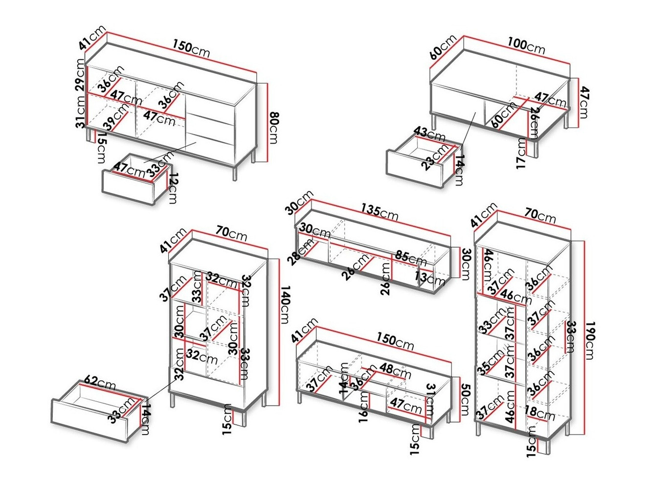 Wohnzimmer-Sets Lomsore 107 (Weiß)