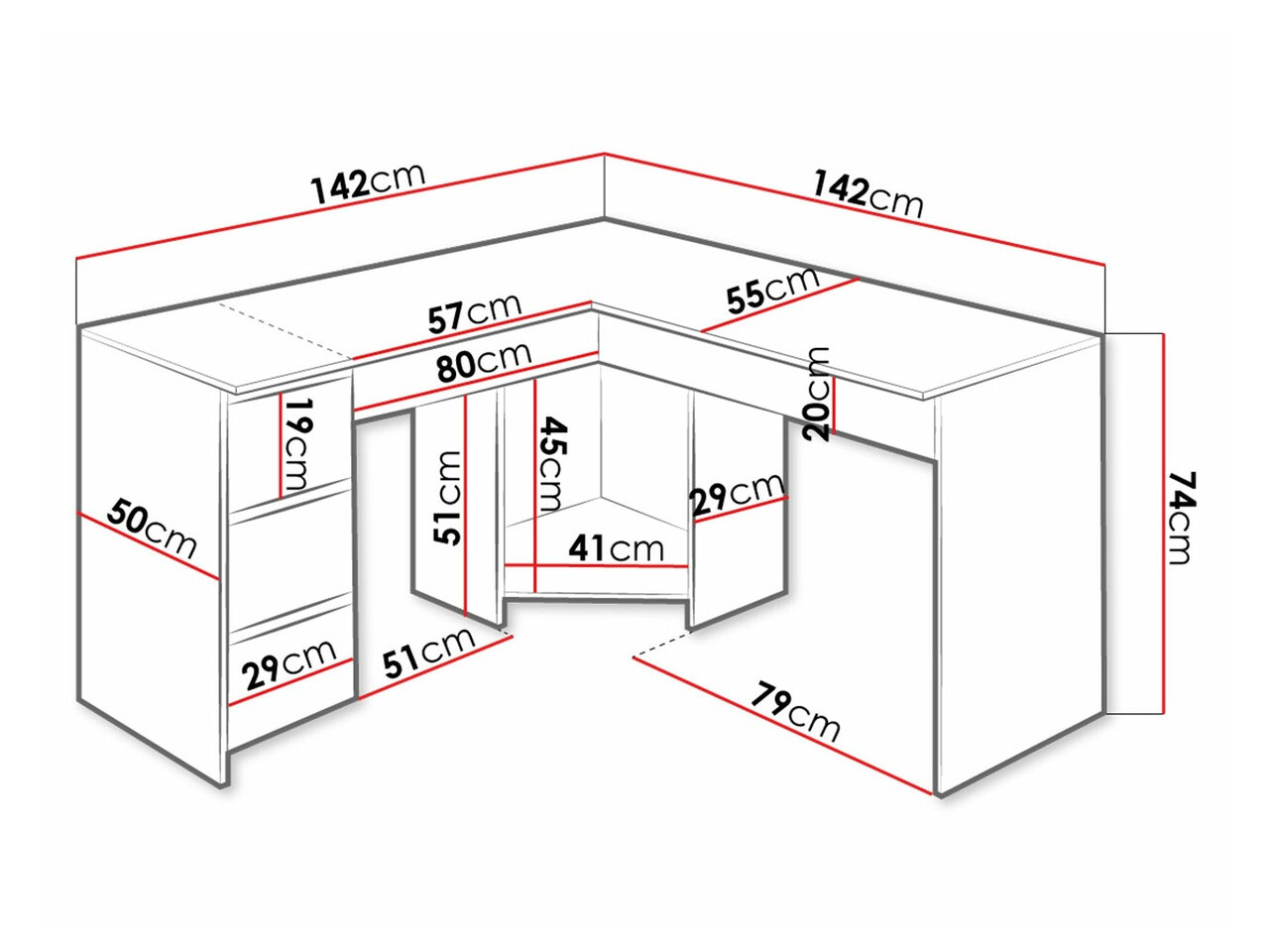 Eckschreibtisch Comfivo Insuler
