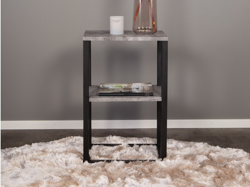 Beistelltisch Dallas 260 (Beton + Schwarz)