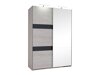 Kleiderschrank Fivelbo 109 (Eichenholzoptik gebleicht + Graphit glänzend)