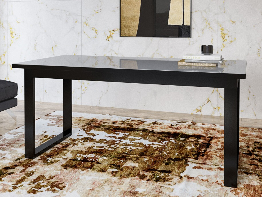 Tisch Fervese 119 (Schwarz + Glanzgrau)