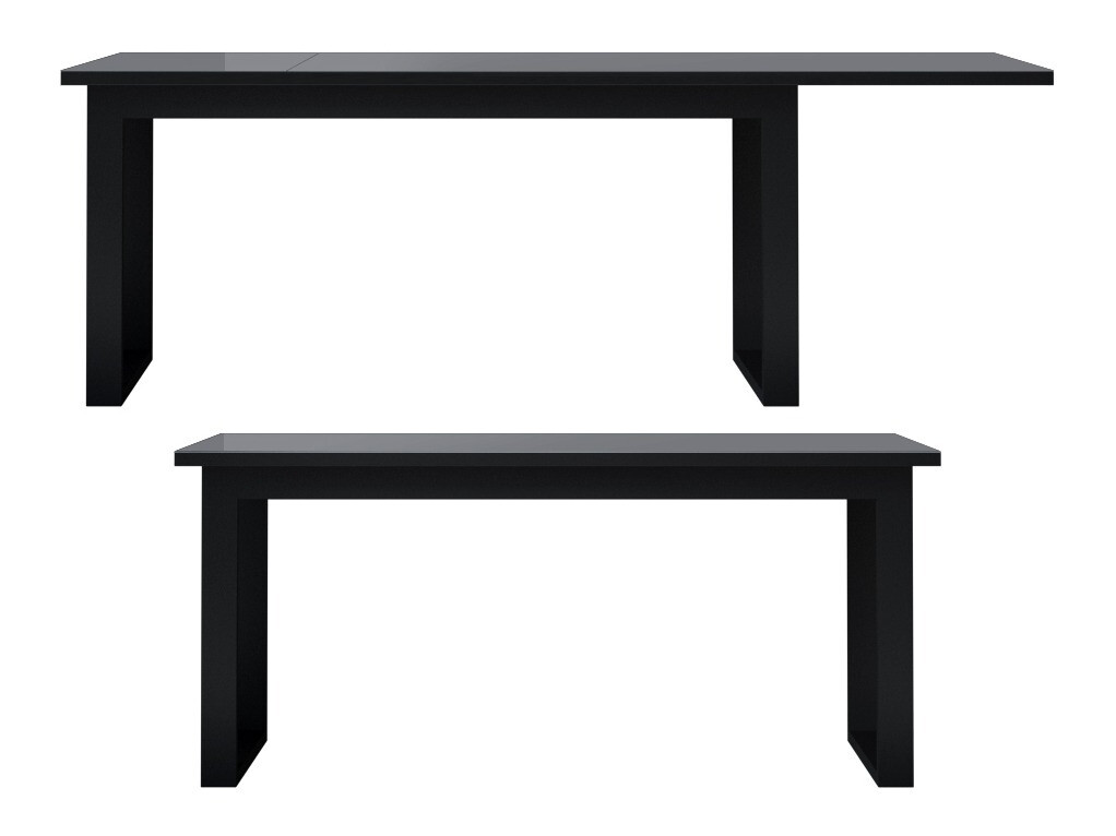 Tisch Fervese 119 (Schwarz + Glanzgrau)