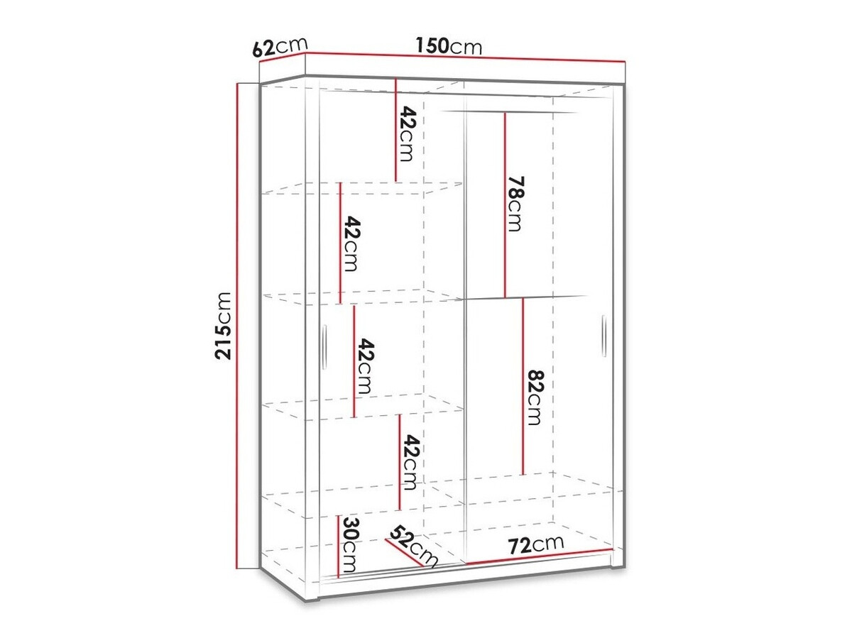 Kleiderschrank Catromi 105 (Monastery Eichenholzoptik)