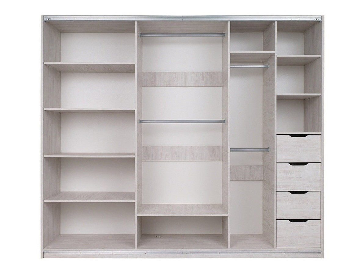 Kleiderschrank Fivelbo 110 (Monastery Eichenholzoptik + Schwarz glänzend)