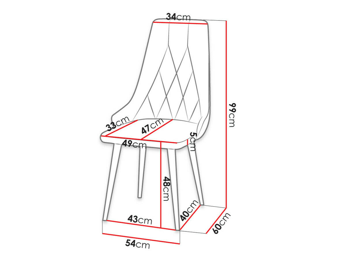 Essgruppe Racine 125 (Schwarz + Magic Velvet 2217)