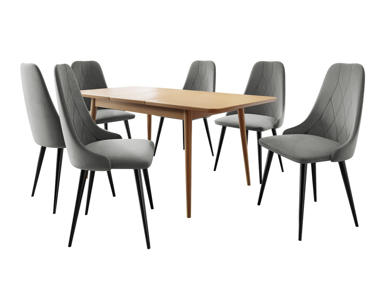 Essgruppe Racine 125 (Schwarz + Magic Velvet 2217)