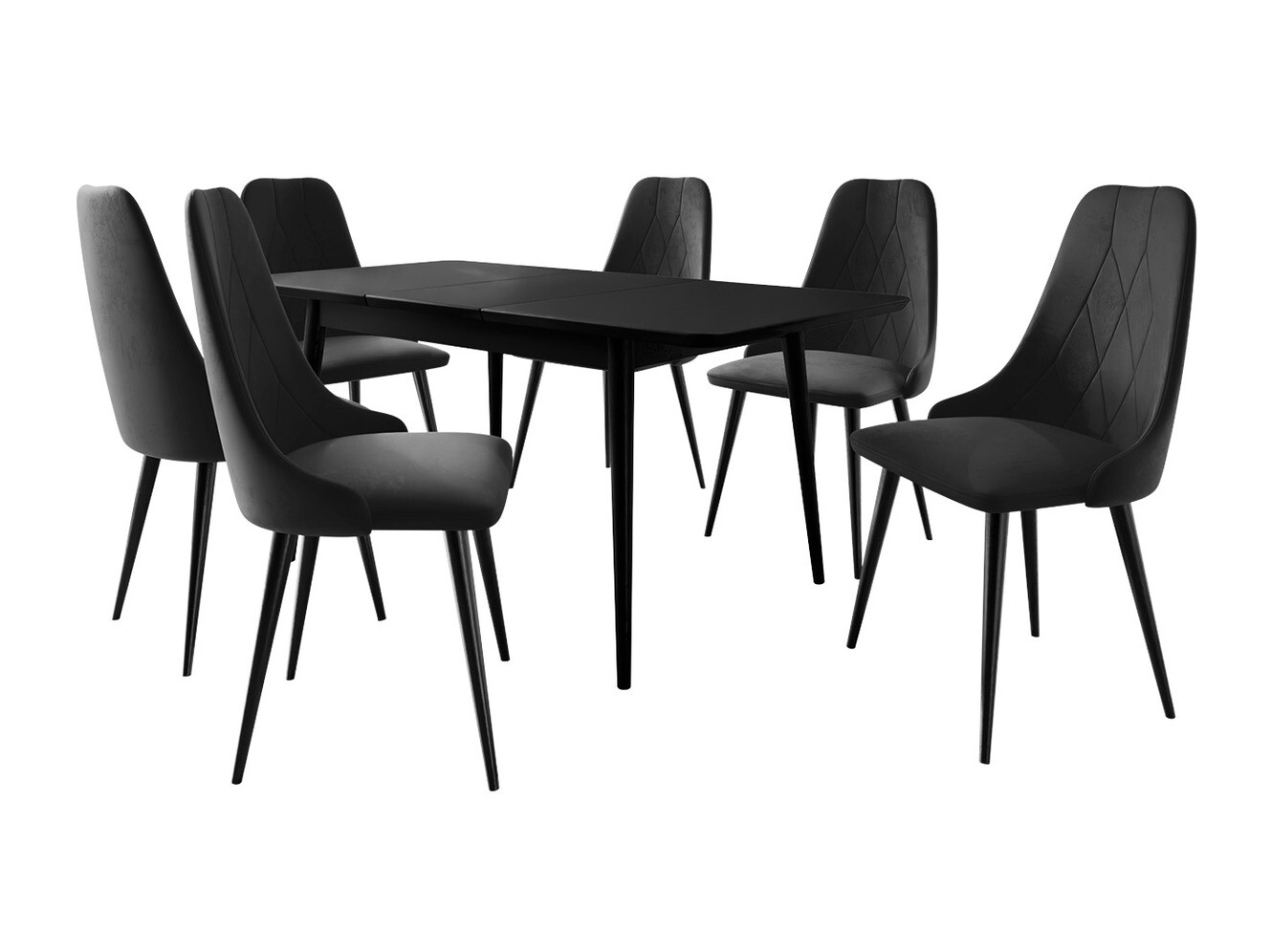 Essgruppe Racine 125 (Schwarz + Magic Velvet 2219)