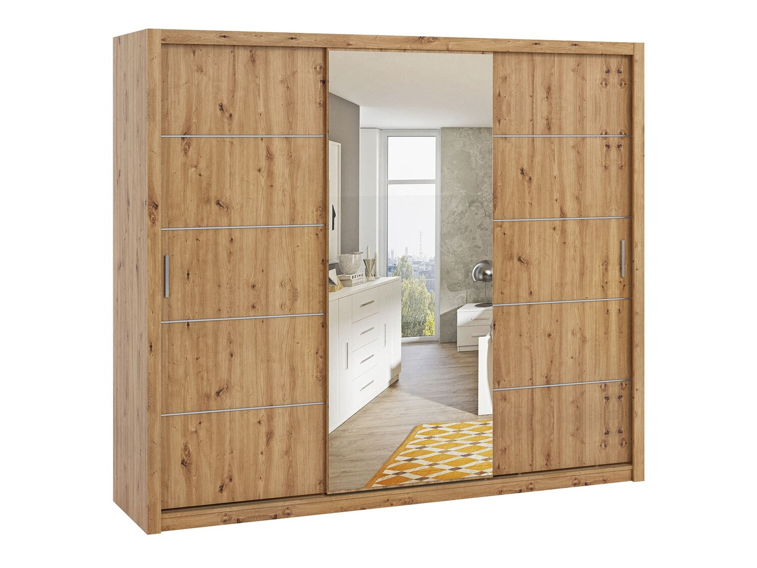 Kleiderschrank Catromi 111 (Artisan Eichenholzoptik)