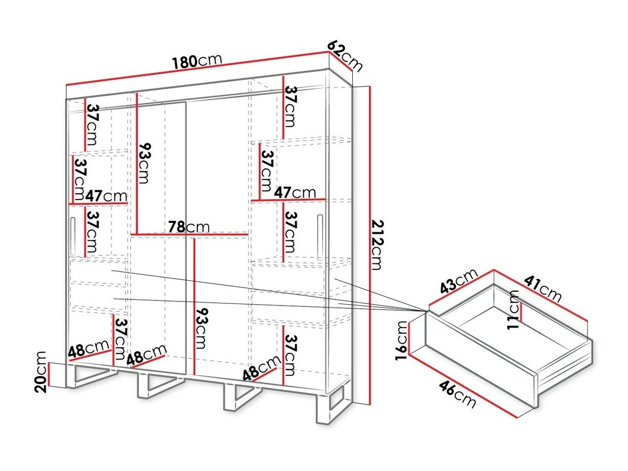 Kleiderschrank Hartford 151