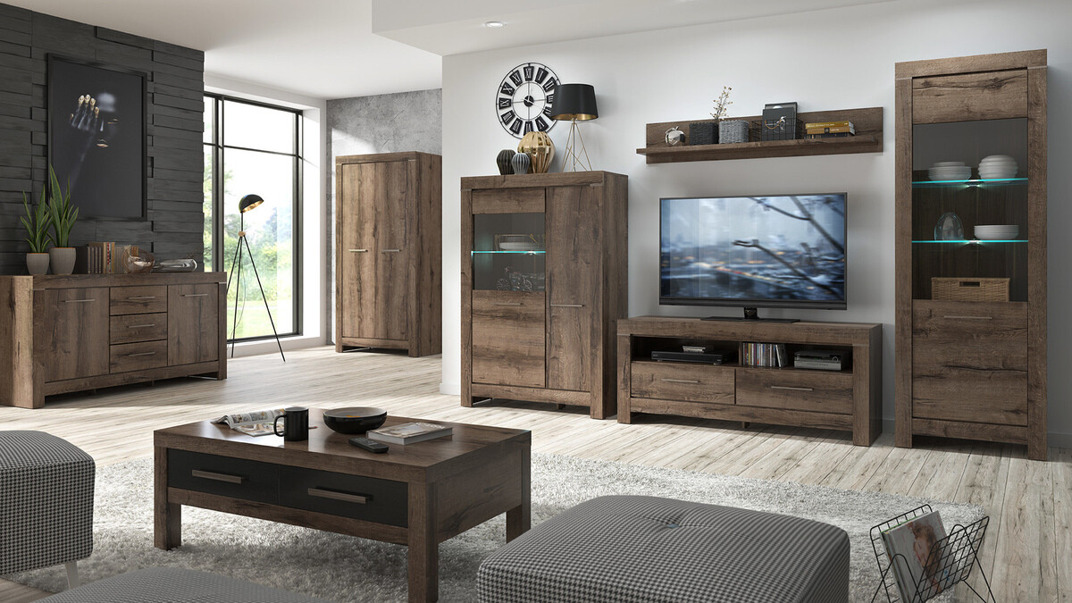 TV-Möbel Dunfelu 104 (Monastery Eichenholzoptik)