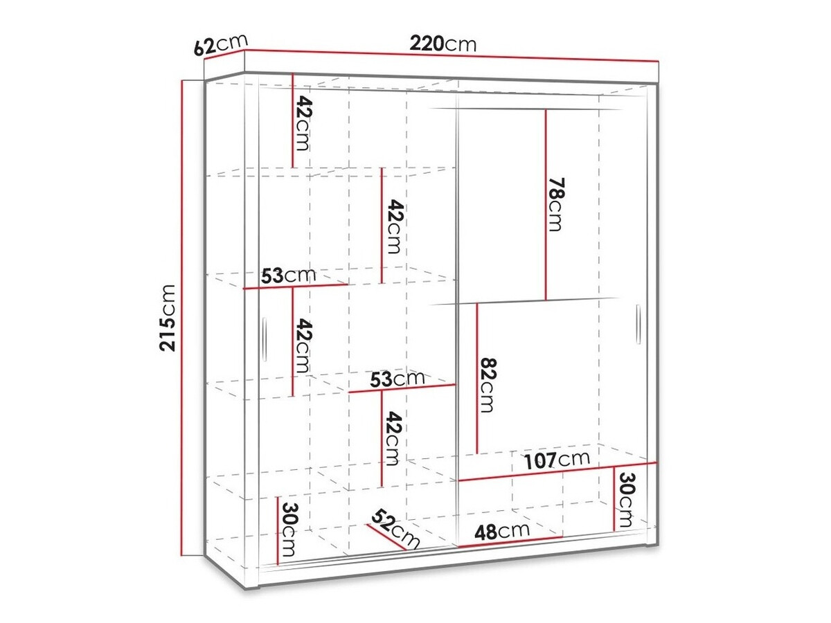 Kleiderschrank Catromi 109 (Monastery Eichenholzoptik)