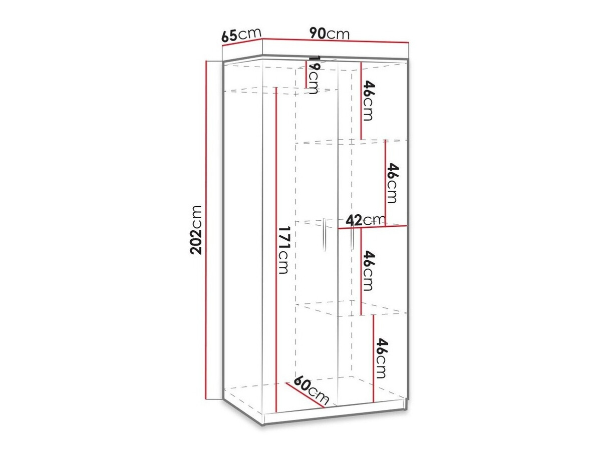 Kleiderschrank Catromi 117 (Monastery Eichenholzoptik)